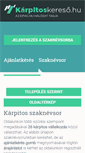 Mobile Screenshot of karpitoskereso.hu